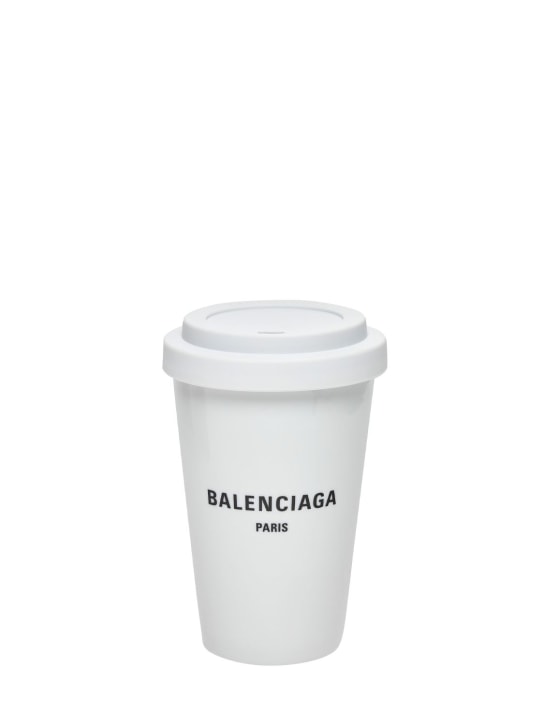 Balenciaga: Tasse à café en porcelaine Paris - Blanc - ecraft_0 | Luisa Via Roma