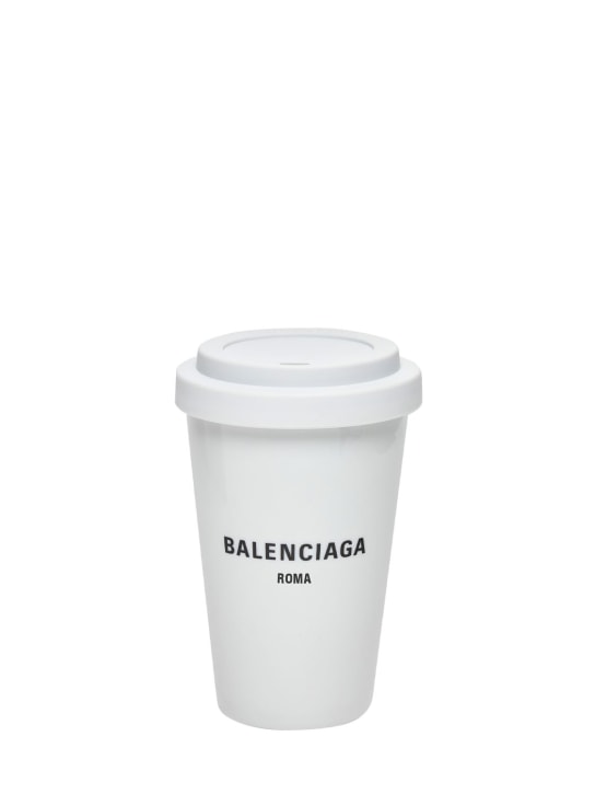 Balenciaga: Tasse à café en porcelaine Roma - Blanc - ecraft_0 | Luisa Via Roma