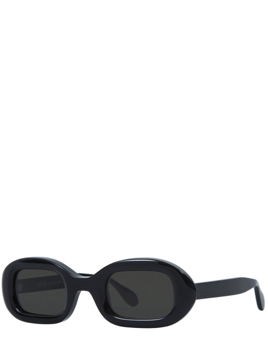 Delarge: Flow oval acetate sunglasses - Schwarz - men_1 | Luisa Via Roma