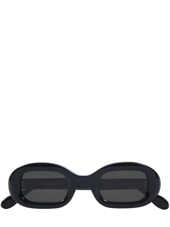 Delarge: Flow oval acetate sunglasses - Schwarz - men_0 | Luisa Via Roma