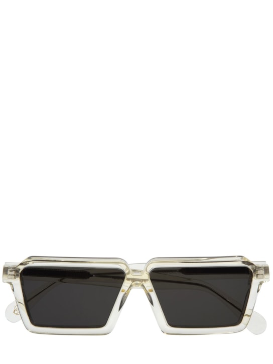 Delarge: Trapexie squared acetate sunglasses - Champagne/Grey - women_0 | Luisa Via Roma