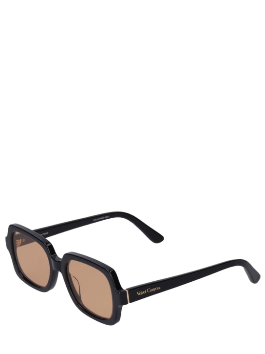 Velvet Canyon: L'Homme squared acetate sunglasses - Black/Amber - men_1 | Luisa Via Roma