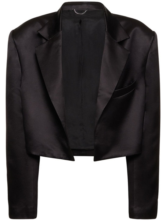 Magda Butrym: LVR Exclusive silk & wool blazer - Black - women_0 | Luisa Via Roma
