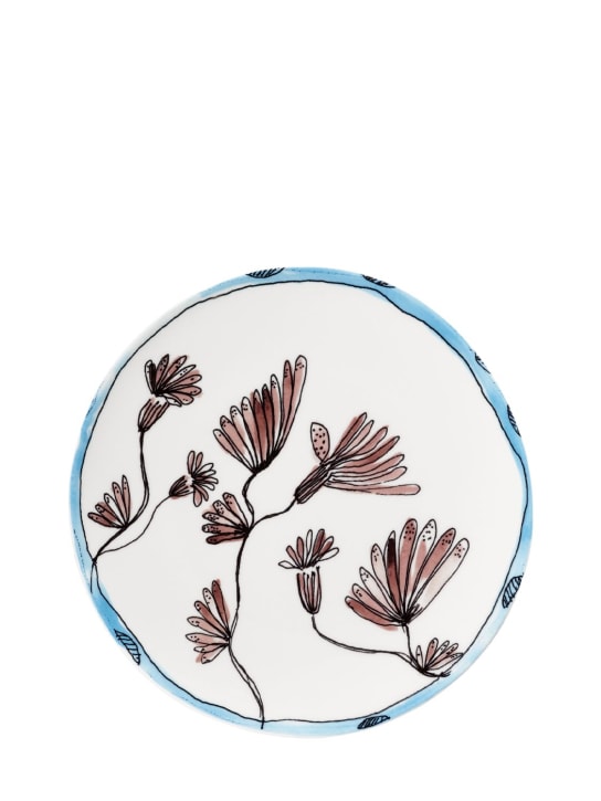 Marni By Serax: Camelia Aubergine dessert plate set - White - ecraft_0 | Luisa Via Roma