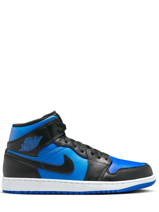 Nike: Sneakers Air Jordan 1 Mid - Negro/Azul - men_0 | Luisa Via Roma