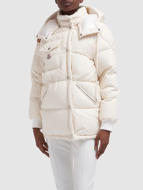 Moncler: Moncler Karakorum cotton down jacket - Natural White - women_1 | Luisa Via Roma