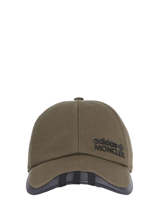 Moncler Genius: Moncler x Adidas棉质棒球帽 - 深绿色 - women_0 | Luisa Via Roma
