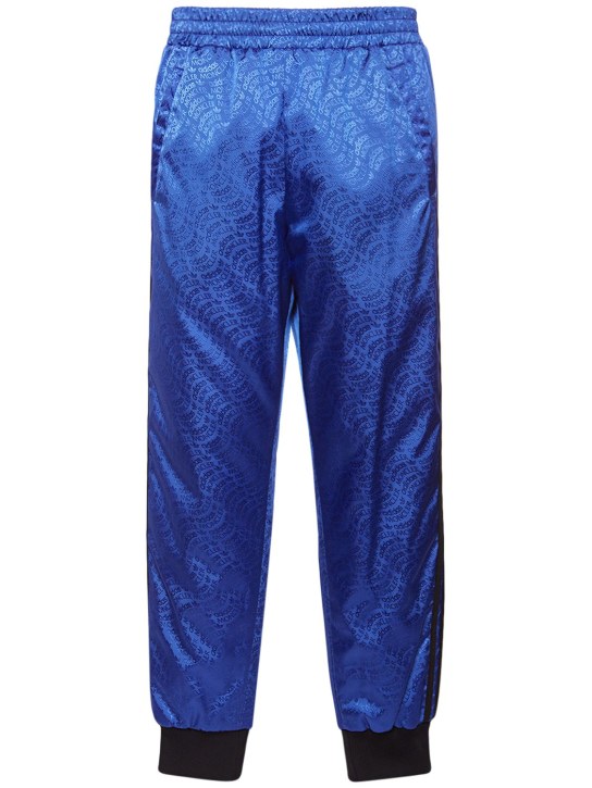 Moncler Genius: Pantaloni Moncler x adidas in felpa di nylon - Blu Acceso - women_0 | Luisa Via Roma