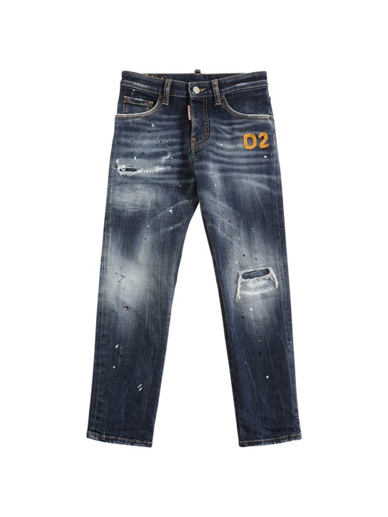 Dsquared2: Jeans aus Baumwolldenim mit Rissen - kids-boys_0 | Luisa Via Roma