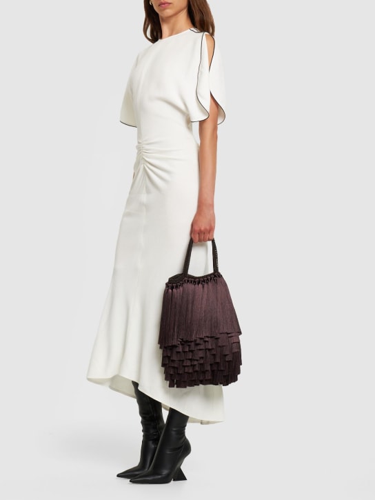 Victoria Beckham: LVR Exclusive Tassel tote bag - Brown - women_1 | Luisa Via Roma