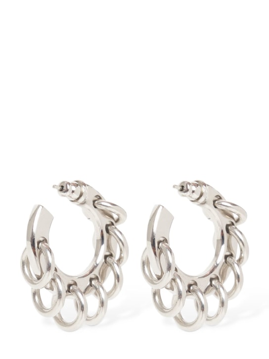 Pucci: Small hoop earrings - Silver - women_1 | Luisa Via Roma