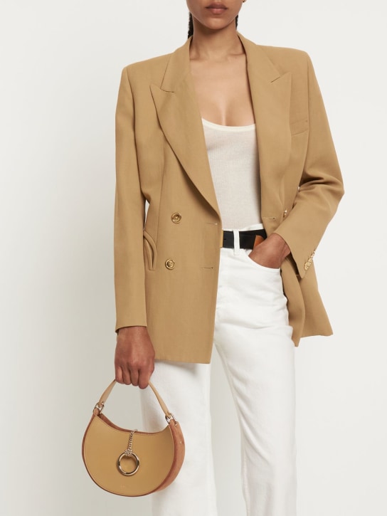 Chloé: Arlene Hobo leather top handle bag - Creamy Brown - women_1 | Luisa Via Roma