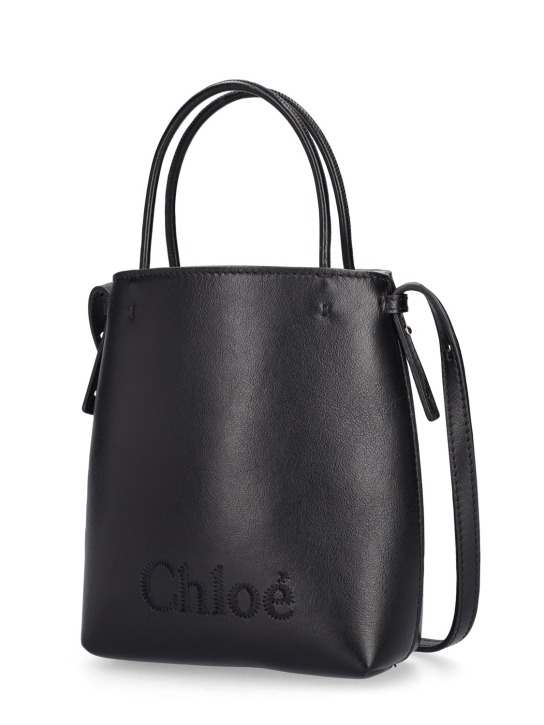 Chloé: Kleine Handtasche aus Leder „Chloé Sense“ - Schwarz - women_1 | Luisa Via Roma