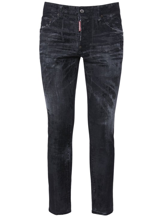 Dsquared2: Jeans de denim stretch - Negro - men_0 | Luisa Via Roma