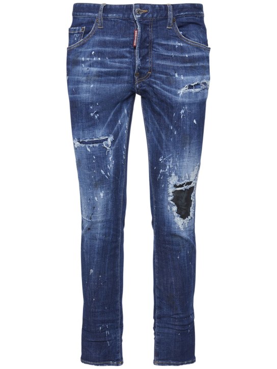 Dsquared2: Jeans aus Stretch-Denim „Skater“ - Dunkelblau - men_0 | Luisa Via Roma