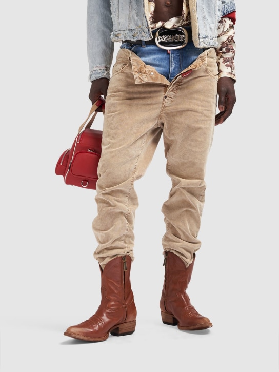 Dsquared2: 642 Twin Pack layered effect jeans - Walnut - men_1 | Luisa Via Roma