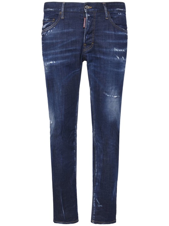 Dsquared2: 642 fit cotton denim jeans - men_0 | Luisa Via Roma