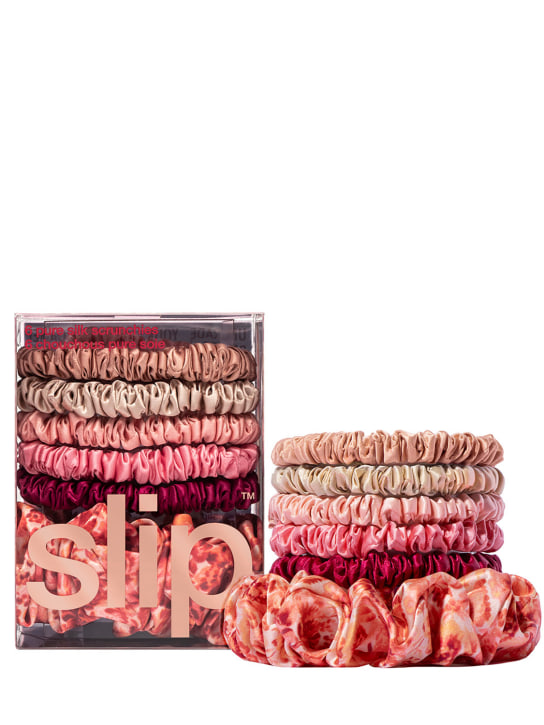 Slip: Set of 6 Flora mixed scrunchies - Flora - beauty-women_1 | Luisa Via Roma