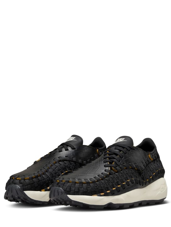 Nike: Air Footscape Woven Sneakers - Black/Ivory - women_1 | Luisa Via Roma