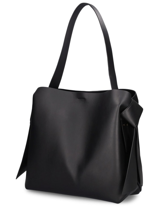 Acne Studios: Midi Musubi leather shoulder bag - Black - women_1 | Luisa Via Roma