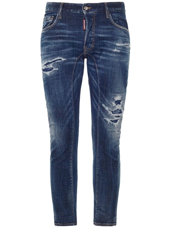 Dsquared2: Jeans aus Stretch-Denim „Tidy Biker“ - Blau - men_0 | Luisa Via Roma