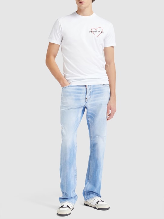 Dsquared2: Jeans de denim de algodón - Azul - men_1 | Luisa Via Roma