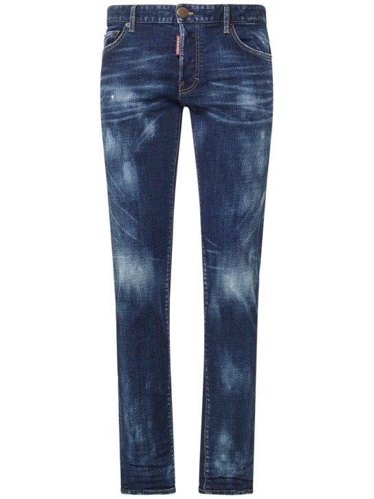 Dsquared2: Jeans slim fit in denim di cotone - men_0 | Luisa Via Roma