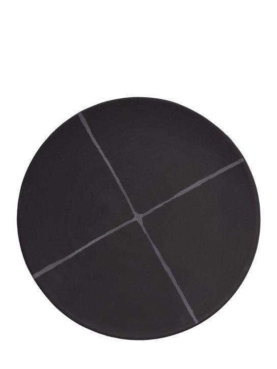 Serax: Set of 2 28cm medium Pacific Zuma plates - Black - ecraft_0 | Luisa Via Roma
