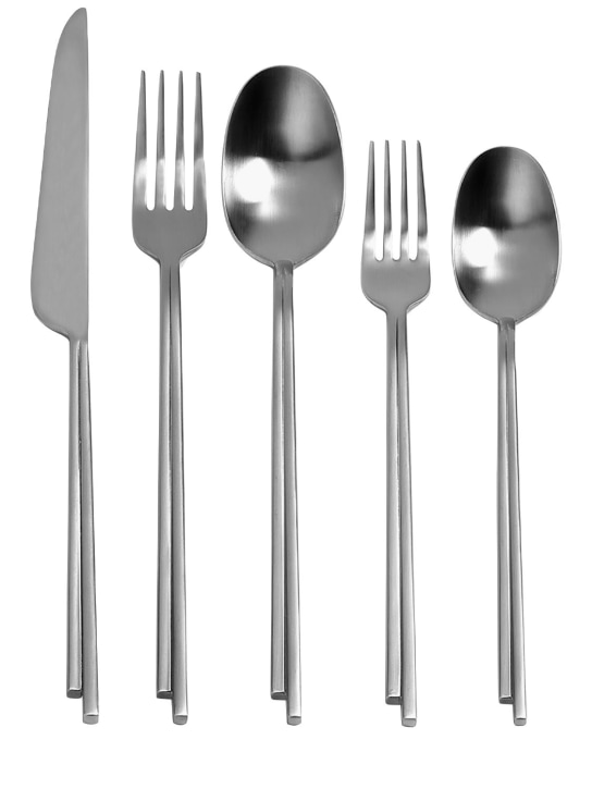 Serax: 5-piece Dune stainless steel cutlery set - Silver - ecraft_0 | Luisa Via Roma