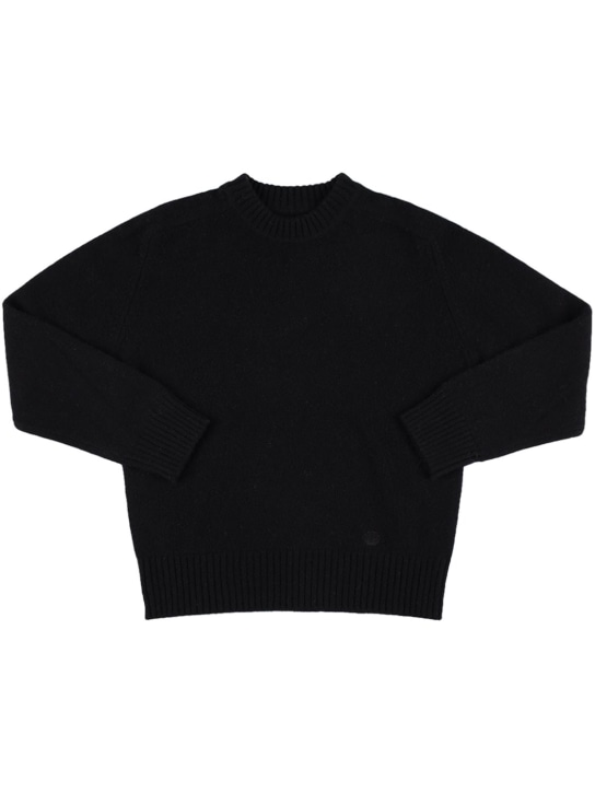 Loulou Studio: Cashmere sweater - Black - kids-boys_0 | Luisa Via Roma