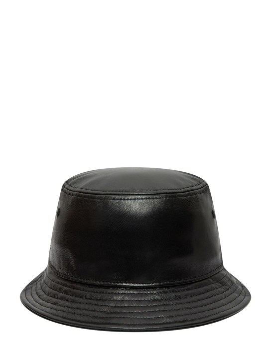 New Era: New York Yankees MLB leather bucket hat - Black/White - men_1 | Luisa Via Roma