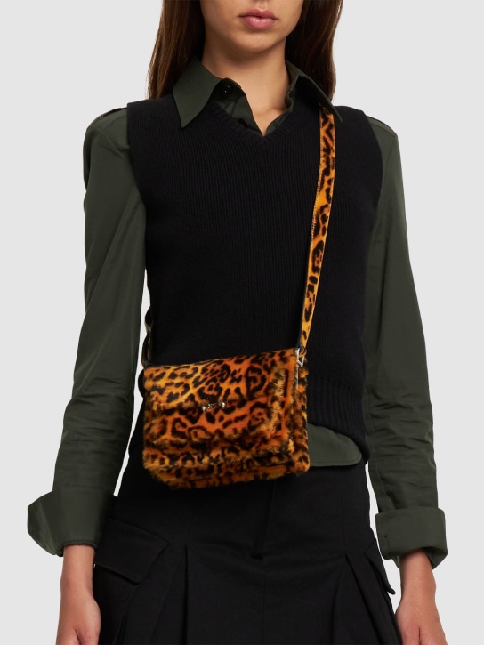 Marni: Mini Trunk soft leather shoulder bag - Leopard - women_1 | Luisa Via Roma