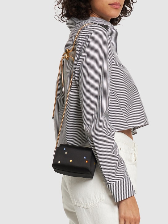 Marni: Mini Toggle viscose & silk bag - women_1 | Luisa Via Roma
