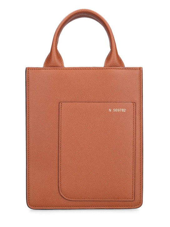 Valextra: Mini boxy shopping top handle bag - Gold - women_0 | Luisa Via Roma