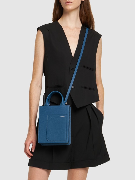 Valextra: Mini Handtasche „Boxy-Shopping“ - Denim - women_1 | Luisa Via Roma