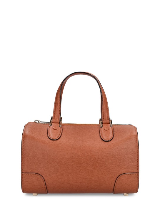 Valextra: Mini Babila top handle bag - Gold - women_0 | Luisa Via Roma