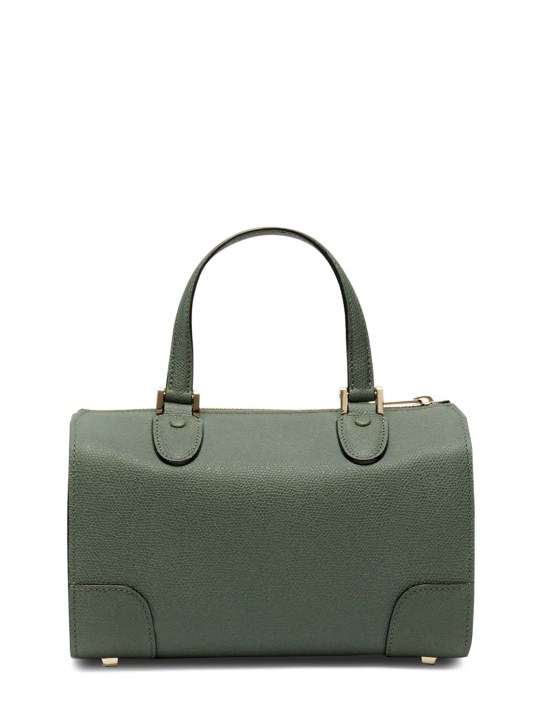Valextra: Mini Babila top handle bag - Muschio - women_0 | Luisa Via Roma