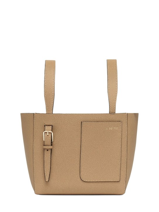 Valextra: Mini bucket leather top handle bag - women_0 | Luisa Via Roma