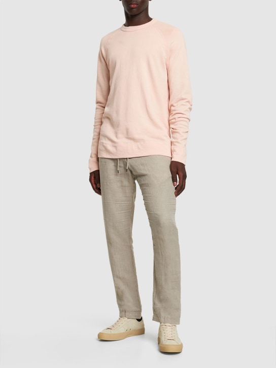 James Perse: Vintage French terry cotton sweatshirt - Pink - men_1 | Luisa Via Roma