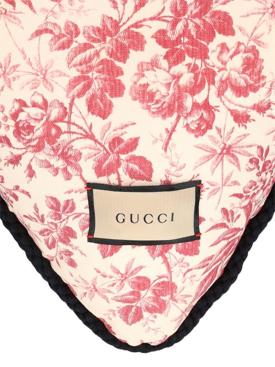 Gucci: GG & Herbarium cushion - Denim - ecraft_1 | Luisa Via Roma