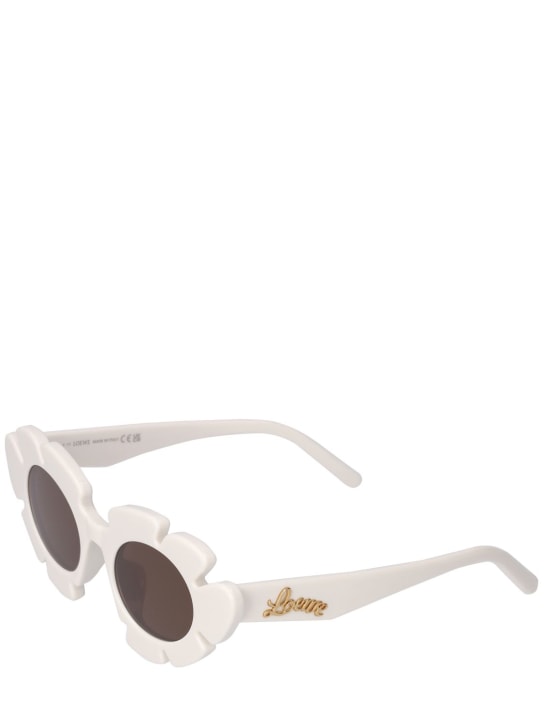 Loewe: Gafas de sol con forma de flor - Blanco/Café - men_1 | Luisa Via Roma