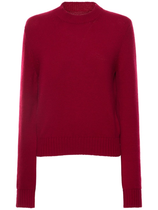 Annagreta: Marina cashmere crewneck sweater - Bordeaux - women_0 | Luisa Via Roma