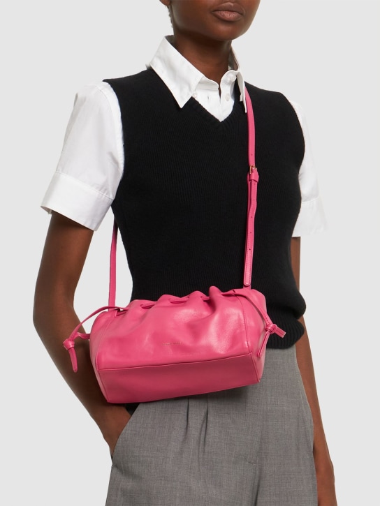 Mansur Gavriel: Mini Bloombag leather shoulder bag - Dolly - women_1 | Luisa Via Roma