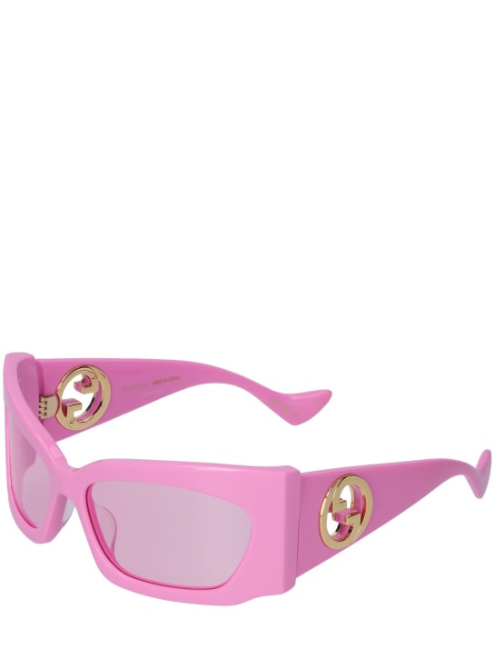 Gucci: GG1412S Geometric acetate sunglasses - Pink - women_1 | Luisa Via Roma