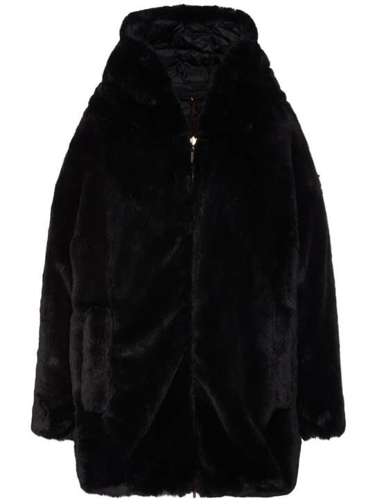 Max Mara: Trefa reversible hooded down jacket - women_1 | Luisa Via Roma