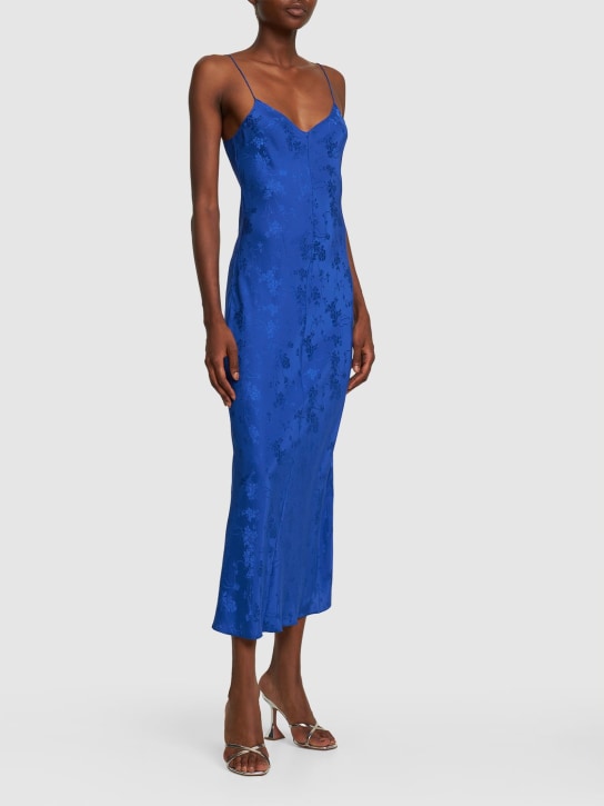 The Garment: Toulouse lace-up silk midi dress - Blue - women_1 | Luisa Via Roma