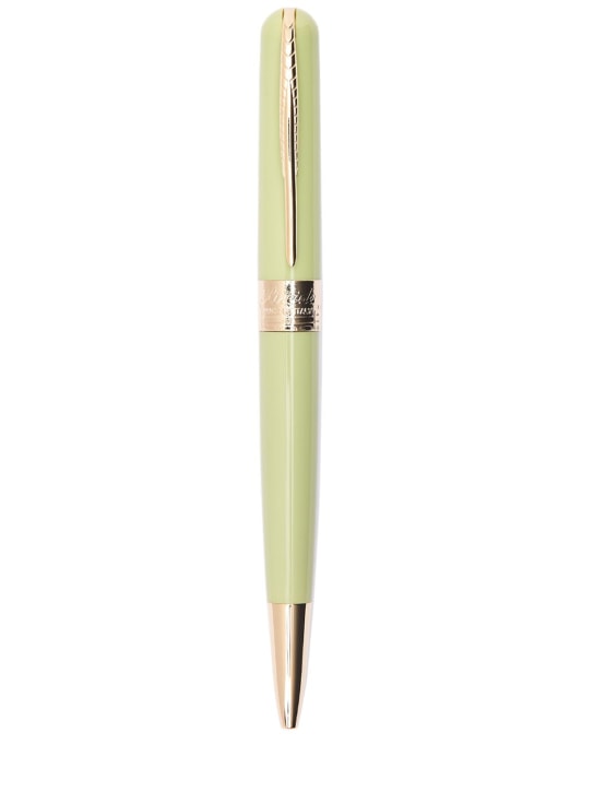 Pineider: Air ballpoint pen w/ gold trim - Green - ecraft_1 | Luisa Via Roma