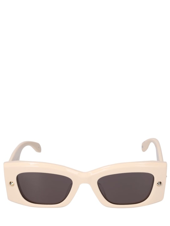 Alexander McQueen: AM0426S acetate sunglasses - Elfenbein - women_0 | Luisa Via Roma