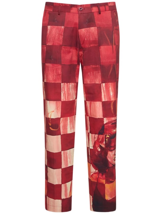 KidSuper Studios: Checkered cotton pants - Muticolor - men_0 | Luisa Via Roma