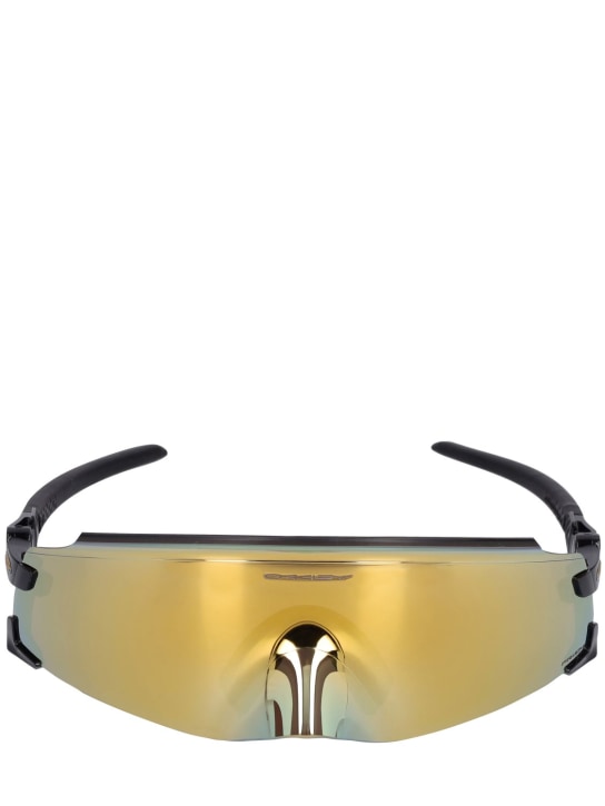 Oakley: Gafas de sol Kato Prizm mask - Negro/Dorado - men_0 | Luisa Via Roma